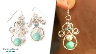 Diva Wire Earrings - DIY Jewelry Making Tutorial by PotomacBeads