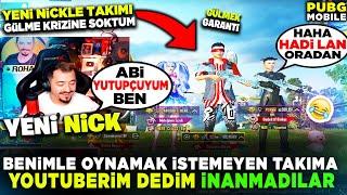 BENİMLE OYNAMAK İSTEMEYEN TAKIMA YOUTUBERİM DEDİM İNANMADILAR - PUBG MOBİLE TROLL