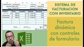 Cómo #crear una #factura en #Excel con #botones y #controles de #formulario interactivos.