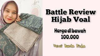 Review 3 Hijab Voal harga dibawah 100k | Battle Elzatta, ZM & Diario | Shopee Haul | Hijab Artis