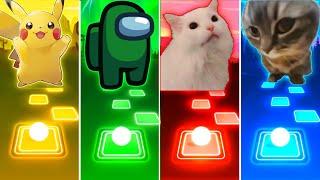 Pikachu vs Among Us vs Coffin Dance Cat vs Chipi Chipi Chapa Chapa Cat - Tiles Hop EDM Rush