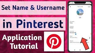 How to Change Profile Name & Username in Pinterest App