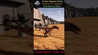 24 VELOCIRAPTOR NON-REPLACE SKINS! - JP: Trespasser - Download Link Included - JWE Mods - #shorts