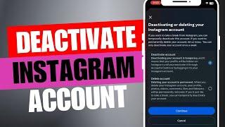 How To Deactivate Instagram Account | Temporarily Deactivate Instagram | 2023