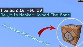 How To Make Fake Player Joined Message In Minecraft With Only 1 Command! :) (Easy!)