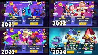 BRAWL PASS UNLOCK SCREEN EVOLUTION | Season 1 to 25