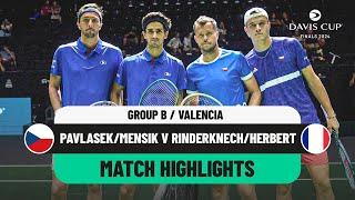 Pavlasek/Mensik v Rinderknech/Herbert Highlights |Czechia v France Davis Cup 2024 Finals Group Stage