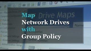 how to map network drive use group policy on windows server