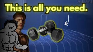 Pewdiepie can get you JACKED with only dumbbells.