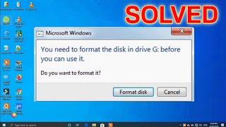 [SOLVED] You need to format the disk in drive before you can use it.