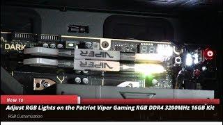 Adjusting RGB Lights on the Patriot Viper Gaming RGB DDR4 3200MHz 16GB Kit