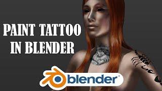 Tattoo Painting in Blender | Stencil