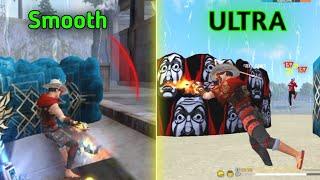 free fire smooth vs ultra graphics headshot