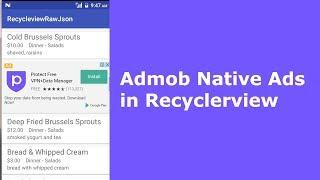 Admob Native Ads in Recyclerview