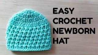 Cute and Easy Crochet Newborn Hat / Baby Hat Crochet Tutorial