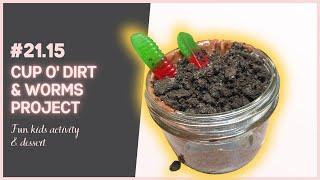Cup of worms 🪱 & dirt. Fun kids project
