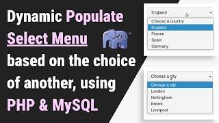 Dynamic Drop Down Select Menu with PHP, MySQL and JavaScript