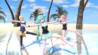 {MMD} AgeAge Again- Miku Hatsune, Uni, Len Kagamine