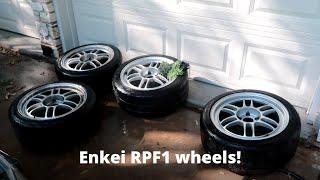 Cleaning my new Enkei RPF1 wheels!