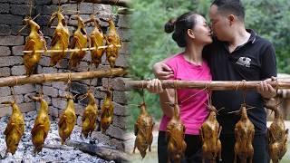 Kind wife Help Duong Harvest Ducks, Processing smoked duck from the farm go to the market sell