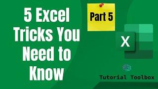 5 Excel Tricks You Need to Know - Part Five