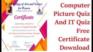 Computer Picture Quiz | Computer Science and IT Quiz | Free Quiz Certificate | Quiz Free Certificate