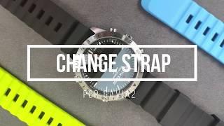 How to change NORTH EDGE gavia watch strap?