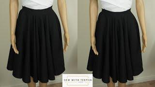 How To Cut & Sew A Double Circle Skirt (720° Flare)  [DETAILED] |Pattern Drafting| |Sewing Tutorial|