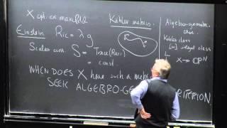 Simon Donaldson: Kaehler-Einstein metrics and algebraic geometry I