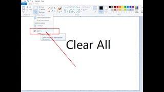 MS paint how to clear all drawing