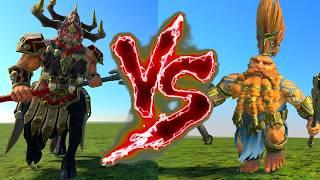 Bull Centaur Taur'ruk VS Daemon Slayer. Total War Warhammer 3