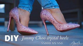 How to make Jimmy Choo crystal heels with less than $50 / Christian Louboutin HACKS