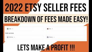 Etsy Seller Fees - etsy fees - etsy fees explained - etsy fees 2022 - etsy fees and taxes