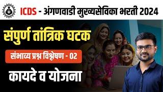 अंगणवाडी  मुख्यसेविका भरती 2024 | ICDS IMP Questions  | Anganwadi Supervisor Question paper 2024