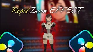 Master the Rapid Zoom  Effect in DaVinci Resolve | Anime Dan Dan Dan ft. Momo Ayasa | Gimme X Remix