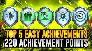 Top 5 Easy Achievements Pubg Mobile | 220 Achievement points Free | Pubg Easy Achievements