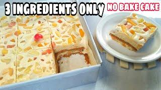 Graham Fruit Cocktail Cake | 3 Ingredients Only | No Bake Cake | Sobrang Sarap na Dessert