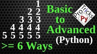 Python Pattern Program - Print Numbers in Triangle Shape | Number Pattern | Python Number Pattern 11