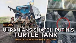 NEWS: Ukranian brigade snatches Russian turtle tank - Photos and drone videos show courageous act