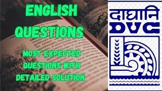 English Questions for DVC je exam based on previous year Antonyms