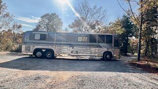 Prevost bus rodents tore it up.  Dirtiest air filter and generator radiator fabrication