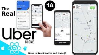 The Real Uber Clone in React Native & Node.JS + MongoDB Part 1A  (a Full Stack Project)