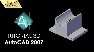 Tutorial 3D AutoCAD 2007 Basic | Ex : #1 [JAC Art Code]