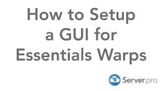 How to Setup a GUI for Essentials Warps - Minecraft Java