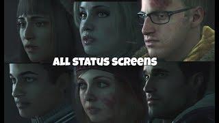 Until Dawn (2015): All Status Screens/Todas las pantallas de Estado 