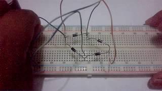 easy AC to DC converting circuit on breadboard