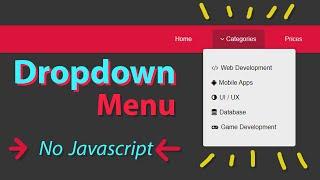How to create Pure Dropdown Menu | Onclick & Hover | HTML CSS only |