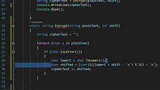 How to Encrypt Data Using Caesar Cipher in C# (Simple)