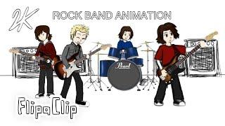 Anime Style Rock Band Animation | Insomnia by Feeder [FlipaClip Animation]