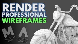 Rendering Wireframe in Maya with Arnold